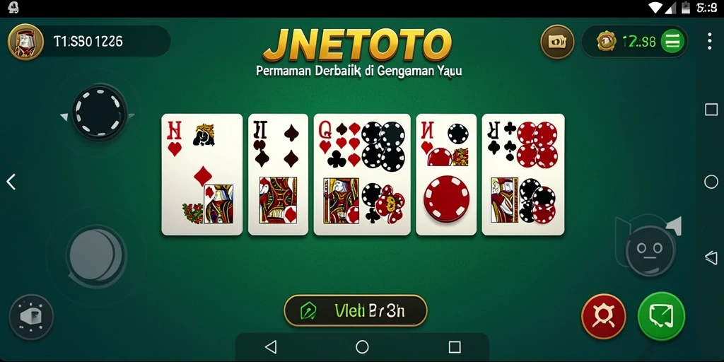 Tampilan utama gameplay Domino yang seru dan menarik di JNETOTO.