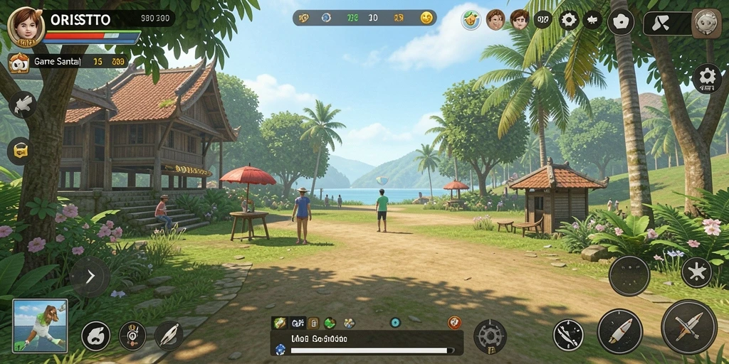 Tampilan gameplay yang seru dan menarik dari ORISTOTO.