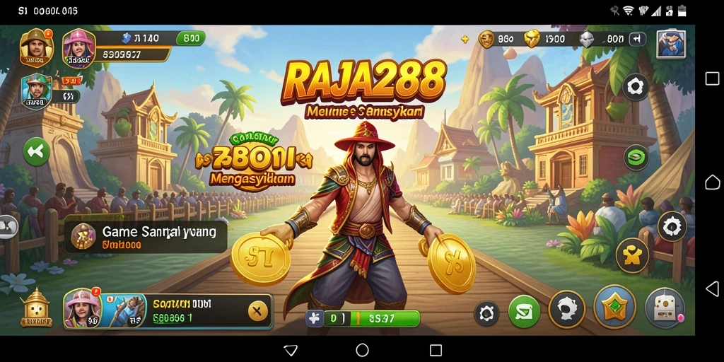 Tampilan menarik dari gameplay RAJA288 yang santai.
